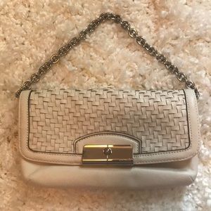 Coach Kristen Woven Leather Wristlet/Clutch